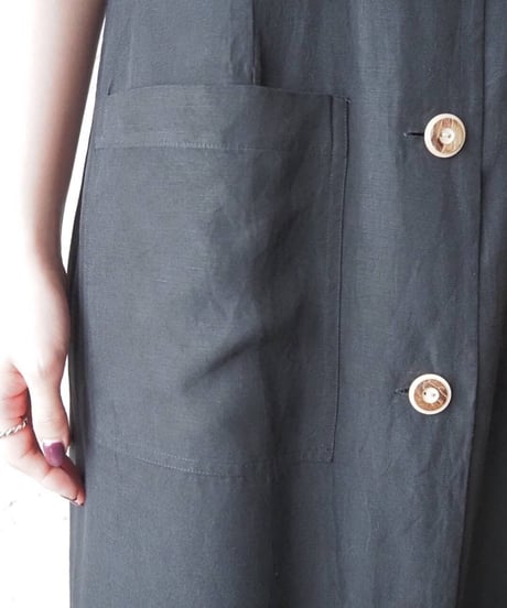 Stand Collar Sleeveless Dress BK