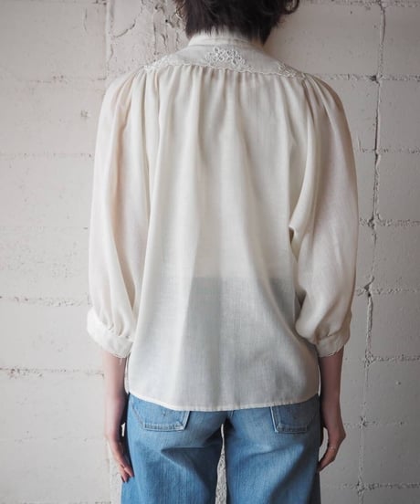 1970's Volume Sleeve Sheer Blouse IV