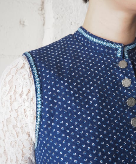 〜1970's Sleeveless Tyrolean Dress BL