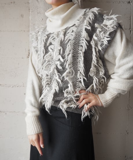 1980's Layed Design Shaggy Sweater IV GR