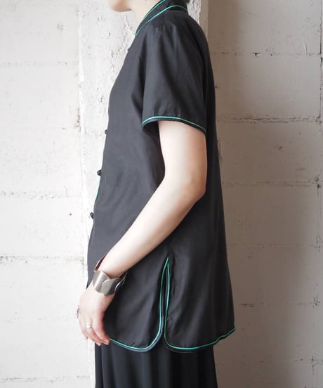 Piping Design China Shirt BKGN