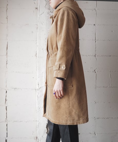 Waist Gather Corduroy Coat BE