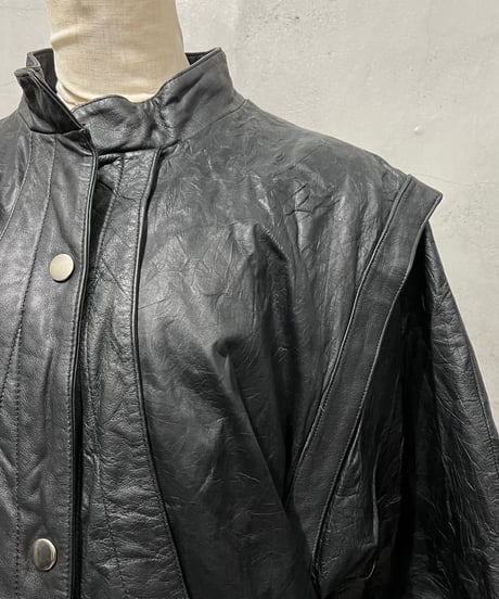 Leather Blouson Jacket BK