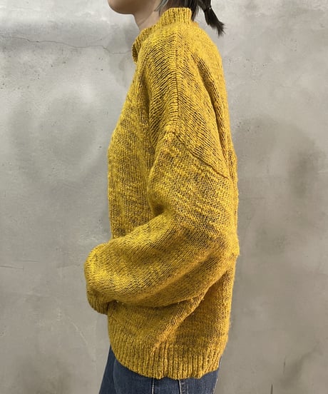 Many Button Mock Neck Knit YE