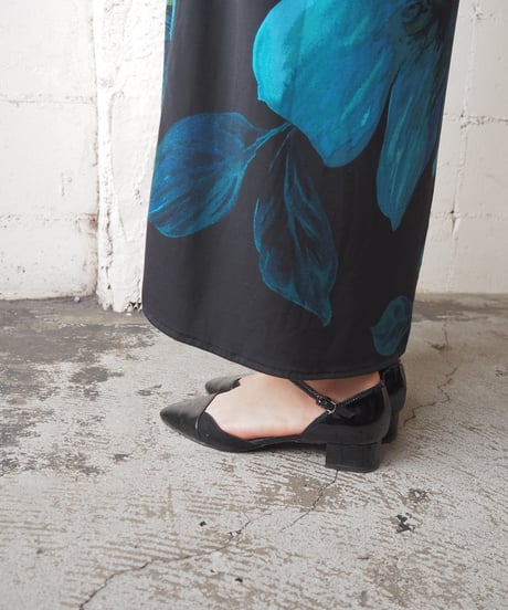 Floral Pattern Layered Sleeveless Dress BKGN