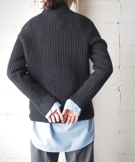 LAUREN Rib Collar Knit BK