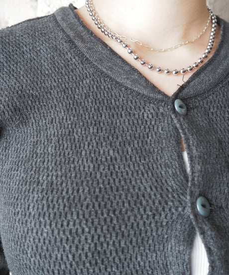 REMAKE Frilled Hem Thermal Cardigan DGR