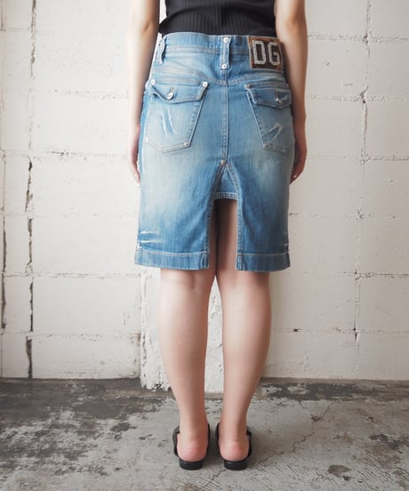 DOLCE&GABBANA Denim Tight Skirt BL