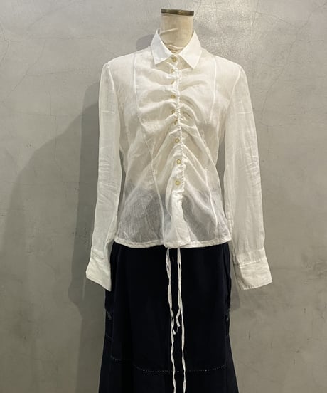 MARITHE FRANCOIS GIRBAUD Drawstring Design Shirt WH