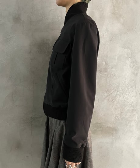 Double Pocket Zipup Jacket BK