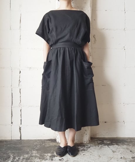 Back Open Stitch Design Dress BK