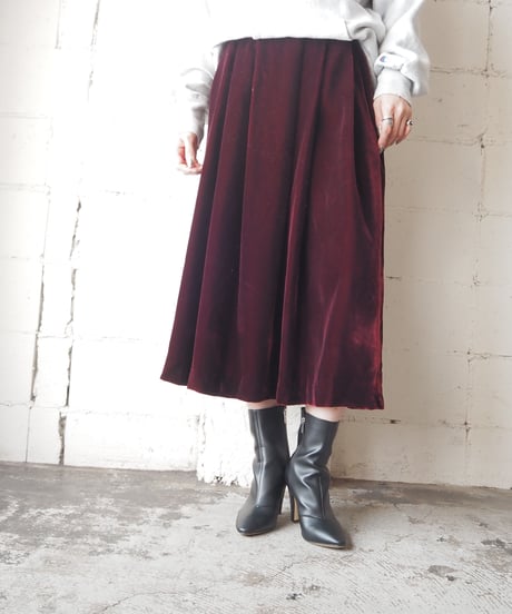 Ralph Lauren Velvet Tuck Skirt RE