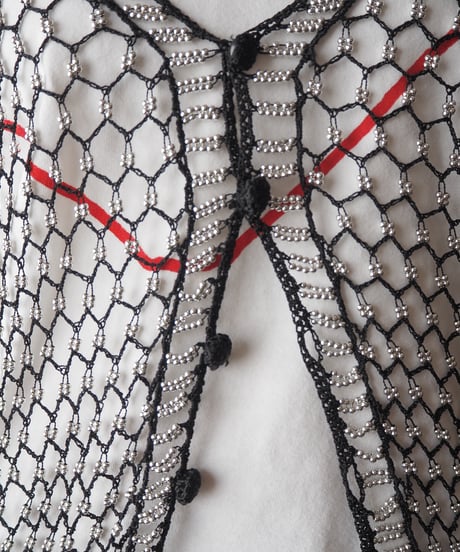 S/S Crochet Beads Cardigan BKSV