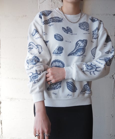Many Shell Print Sweat WH