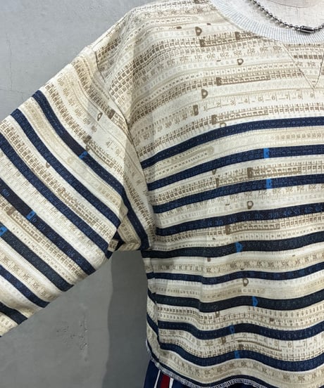 REMAKE Jean Paul GAULTIER Stripe Short Sweat IVNV