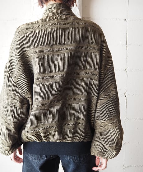 Velour Pleated Blouse Jacket KA