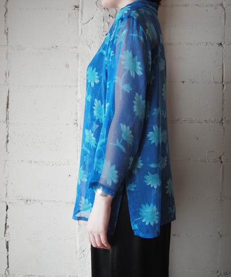 Sheer Floral Print Shirt BLLBL
