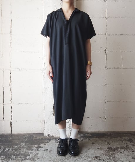 1930~40's Euro Short Sleeve Night Dress BK