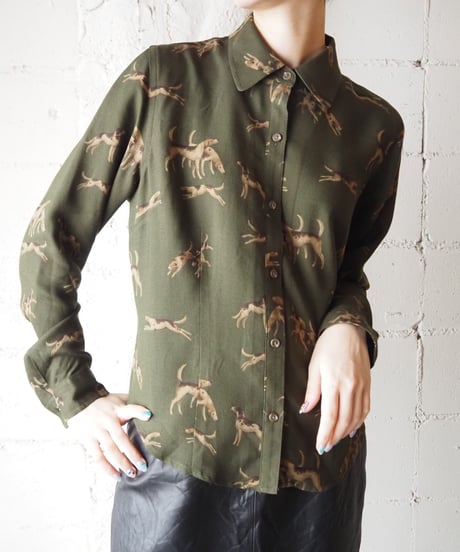 LAUREN Dog Print Shirt GN