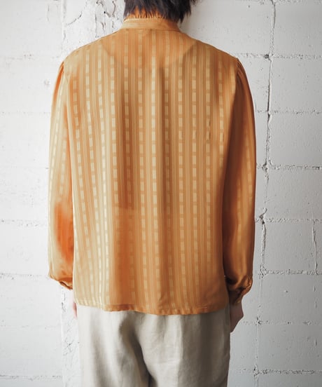 Stripe Stand Collar Blouse YE