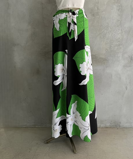 Flower Pattern Multi Way Wrap Skirt BKGN