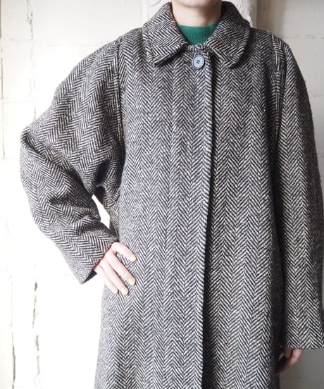 Tweed Soutien Collar Coat BKWH