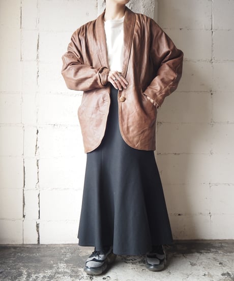 Shawl Collar Leather Jacket CM