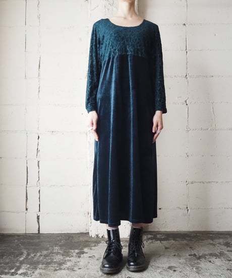 Botanical Opal Velour Dress GN