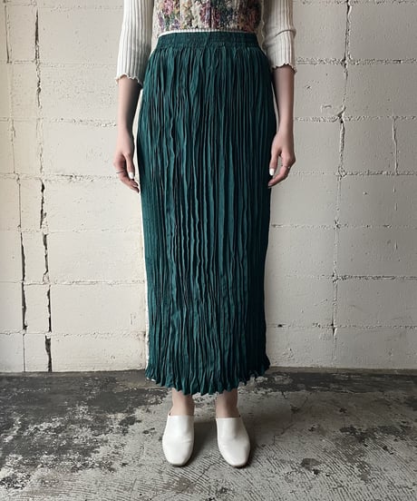 Washer Pleated Easy Skirt GN