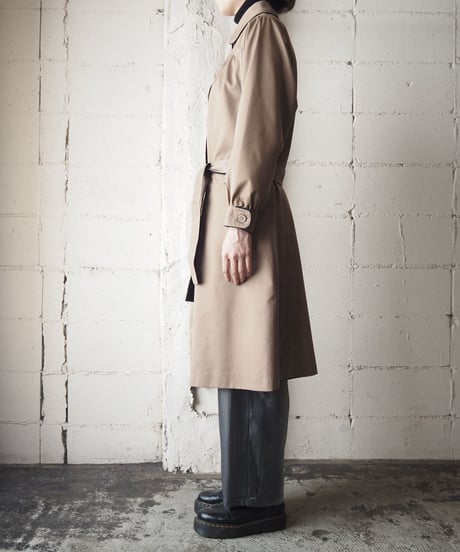 Round Collar Bicolor Coat BR BK