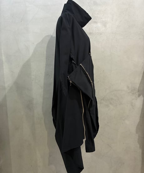 Zip Design High Neck Dress BK
