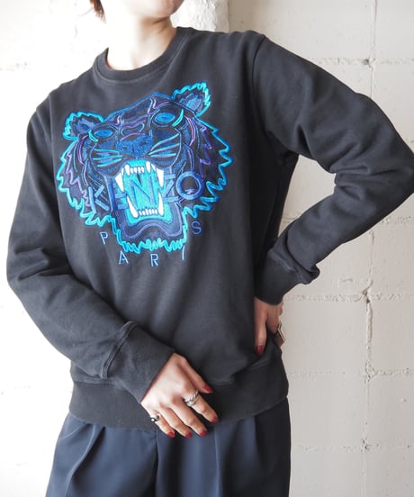KENZO Lame Mix Embroidery Sweat BKBL