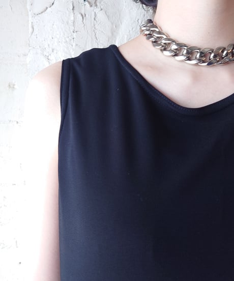 Round Neck Sleeveless Plain Dress BK