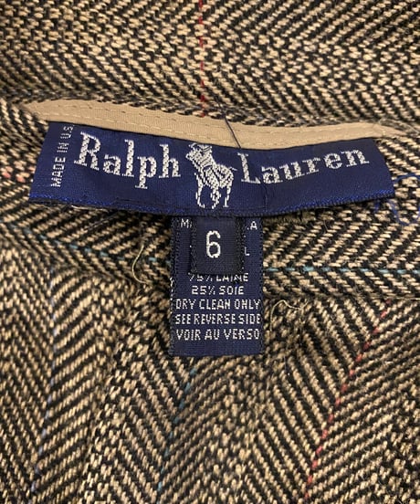 Ralph Lauren Heringbone Tweed Tight Skirt WHBK