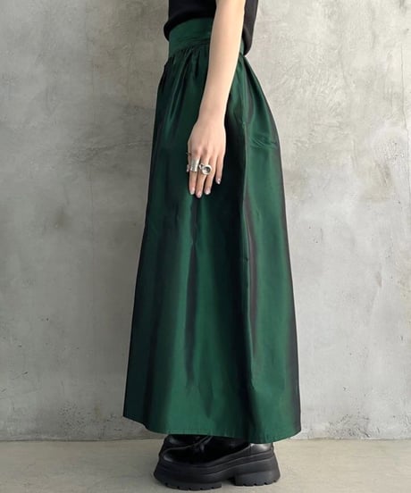 Satin Volume Flared Skirt GN