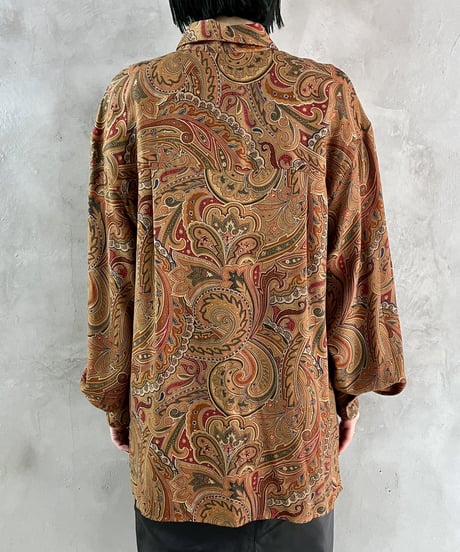 Front Pocket Ethnic Pattern Blouse BRRE