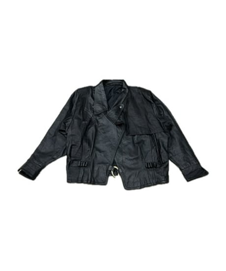 Front Design Leather Jacket BK