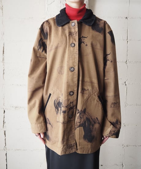 Horse Pattern Coverall BRBK