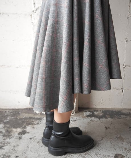 D&G Dolce&Gabbana Check Handkerchief Hem Skirt GR