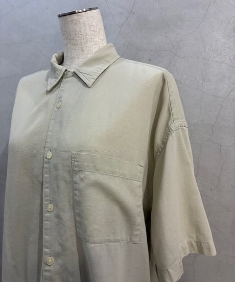 S/S Cotton Open Collar Shirt BE