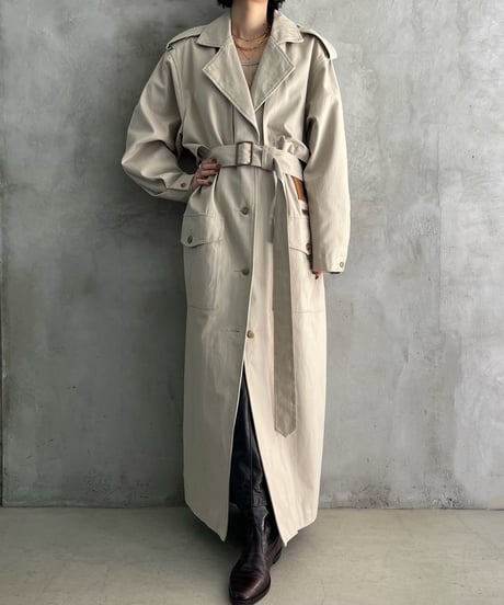 Leather Design Trench Coat GR