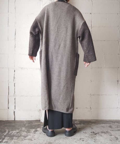 1980's marimekko Collarless Knit Coat BR
