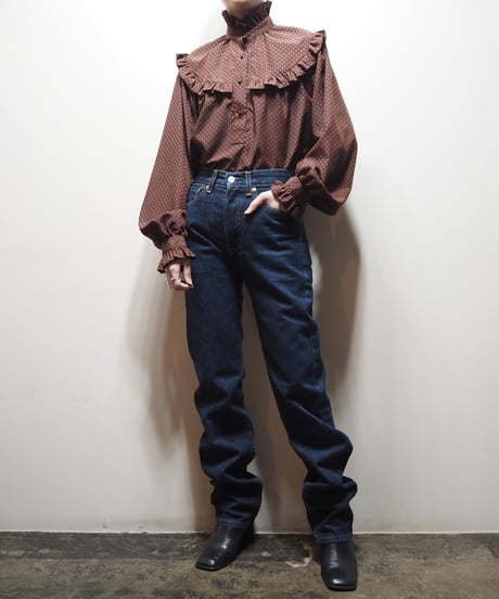 Small Pattern Frilled Blouse BR
