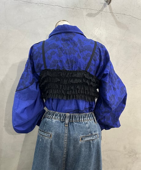REMAKE Lace Frill Bustier BK
