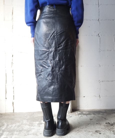 Leather Tight Skirt BK
