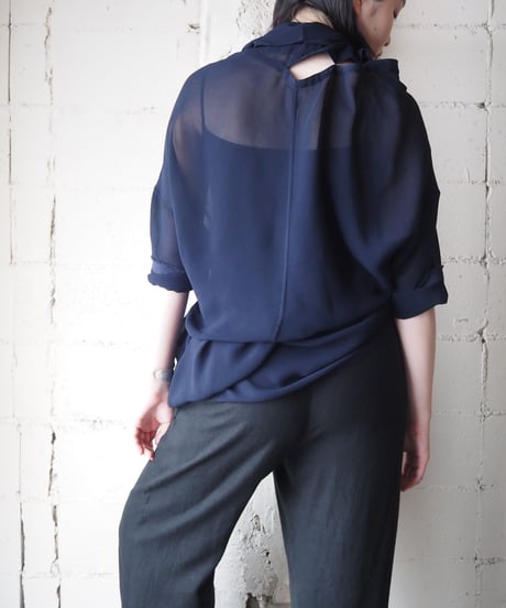 2000's Y's String Gather Design Shirt NV