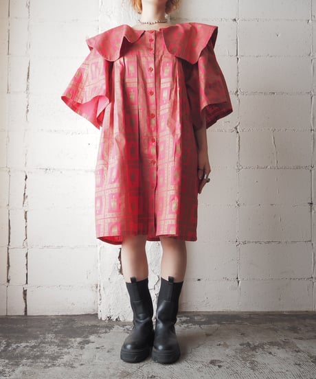Big Collar Batik Dress PI