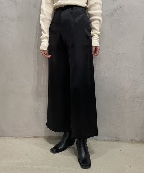 Satin Wide Pants BK