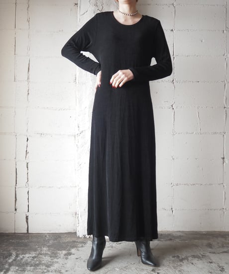 Round Neck Spandex Dress BK