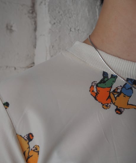 1960-70's Rugby Prayer Print Sheer Tops IV